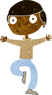 Çizgi film bir insan tarafından çizilmiş ürkmüş bir adam