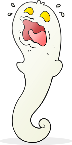 Bir insan tarafından çizilmiş cadılar bayramı hayaleti.