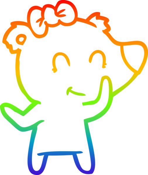 Bir insan tarafından çizilmiş dişi kutup ayısı çizgi filmi.