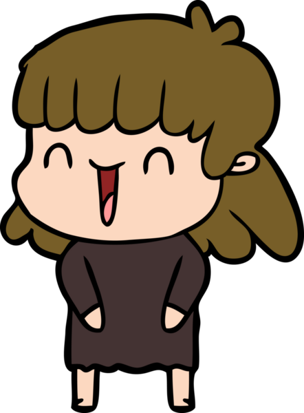 Bir insan tarafından çizilmiş karikatür kadın.