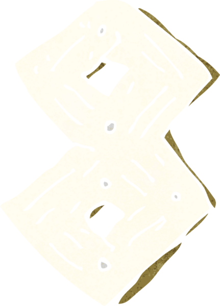 Bir insan tarafından çizilmiş ahşap bir çizgi film.