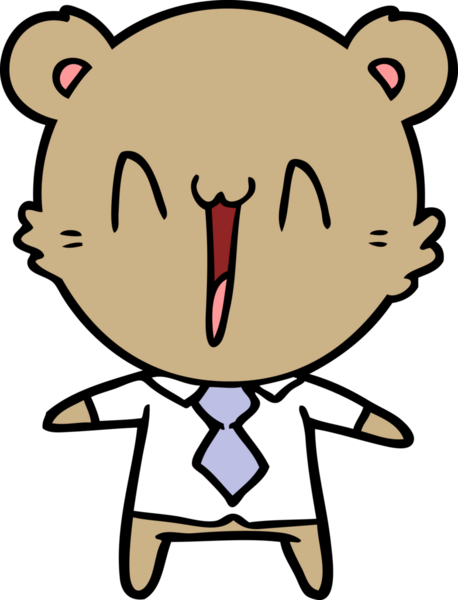 Bir insan tarafından çizilmiş mutlu ayı karikatürü