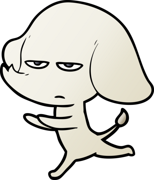 Bir insan tarafından çizilmiş kızgın bir fil.