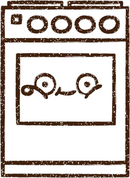 Bir insan tarafından çizilmiş elektrikli fırın kömürü.