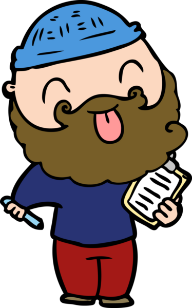 Bir insan tarafından çizilmiş sakallı bir adam.