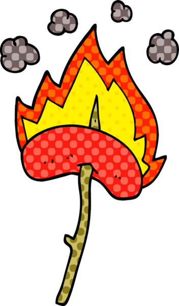 Bir insan tarafından çizilmiş bir sosislinin karalaması.