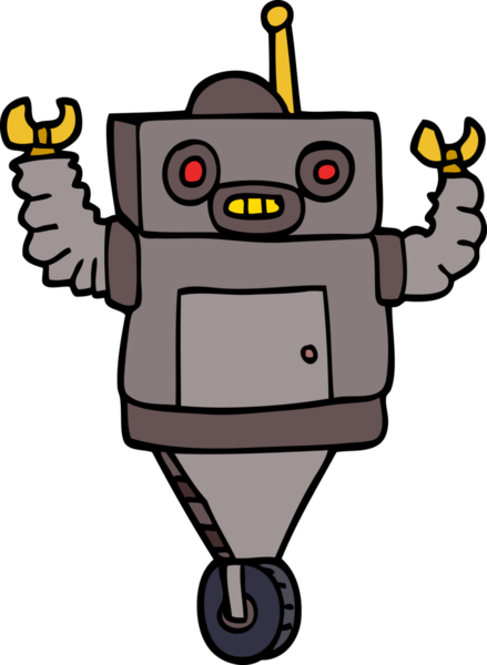 Bir insan tarafından çizilmiş karalama robotu.