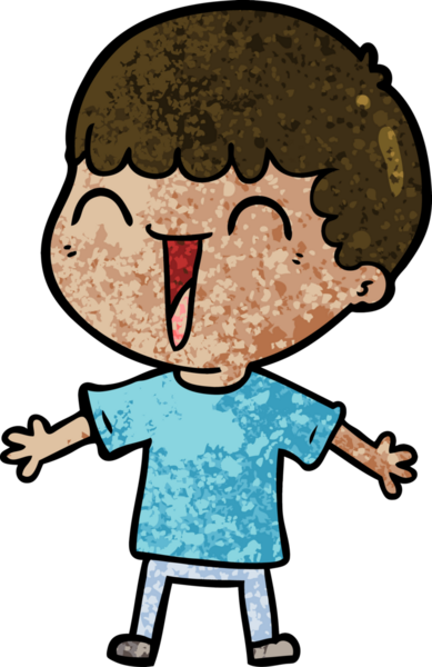 Bir insan tarafından çizilmiş mutlu bir adam.