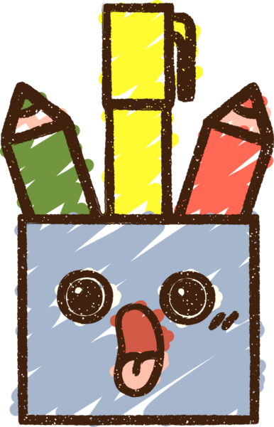 Bir insan tarafından çizilen Sanat Malzemeleri Tebeşiri