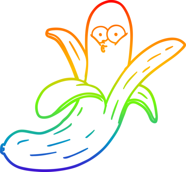 gökkuşağı gradyan çizgi çizimi bir insan tarafından çizilmiş muzlu çizgi