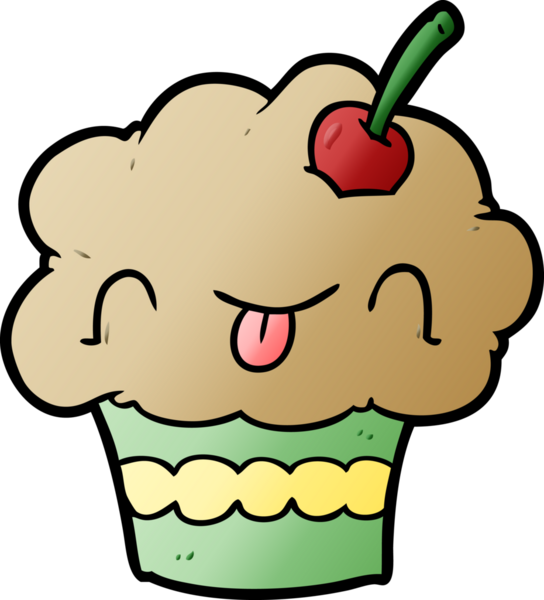 Bir insan tarafından çizilmiş komik bir kek.