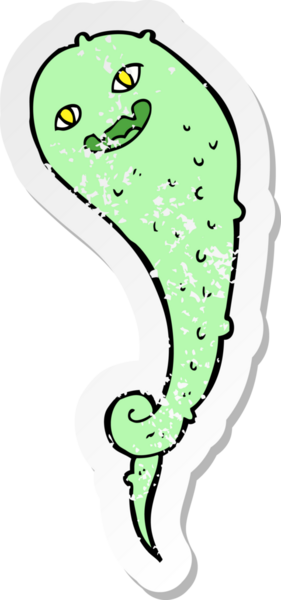 Bir insan tarafından çizilmiş ürkütücü bir karikatürün gerilimli yapıştırması.