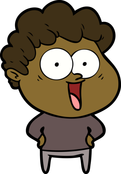 Bir insan tarafından çizilmiş mutlu bir adam.