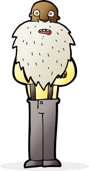 Bir insan tarafından çizilmiş sakallı yaşlı bir adam.