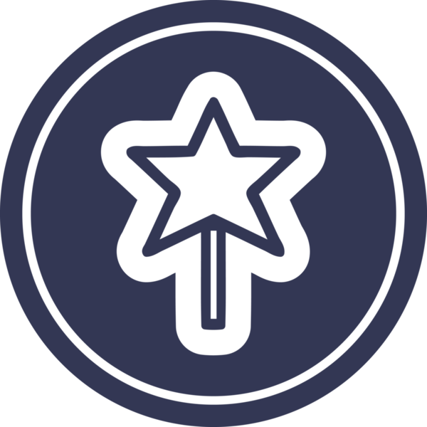 sihirli dairesel simge bir insan tarafından çizilmiş