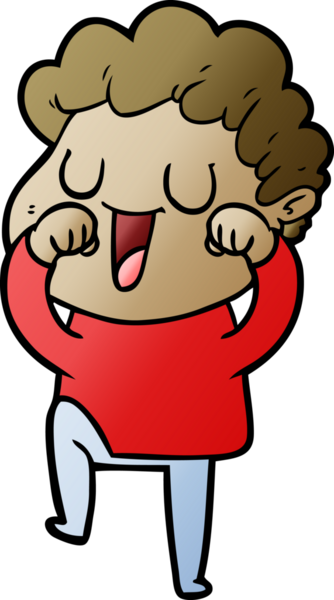 Gülen çizgi film adamı, bir insan tarafından çizilmiş gözleri.