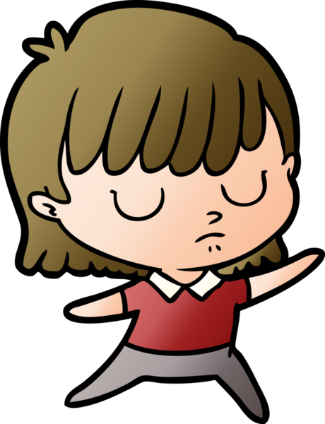 Bir insan tarafından çizilmiş karikatür kadın.