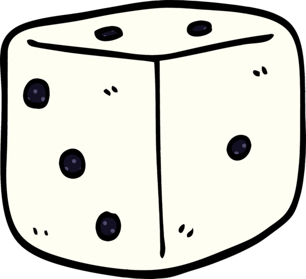 karikatür klasik zar bir insan tarafından çizildi