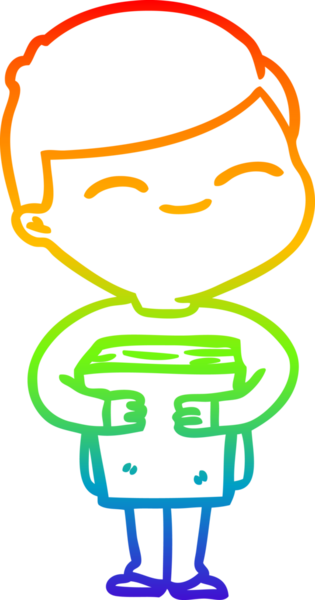 gökkuşağı gradyan çizimi bir insan tarafından çizilmiş gülümseyen çocuk çizgi filmi