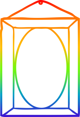 bir insan tarafından çizilmiş bir resim çerçevesinin gradyan çizimi