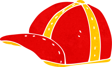 Bir insan tarafından çizilmiş eski okul şapkası.