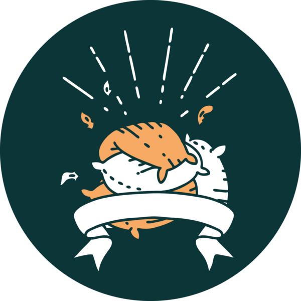 Bir insan tarafından çizilmiş dövme stili yastık yığınının simgesi