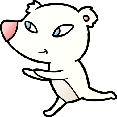 Bir insan tarafından çizilmiş kutup ayısı karikatürü