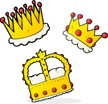 Bir insan tarafından çizilmiş serbest çizim karikatür taçları