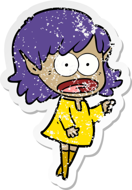 Bir çizgi filmin sıkıntılı çıkartması bir insan tarafından çizilmiş elf kızını şok etti.