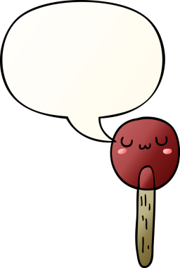 bir insan tarafından çizilmiş düzgün eğimli konuşma baloncuklu çizgi film lolipopu