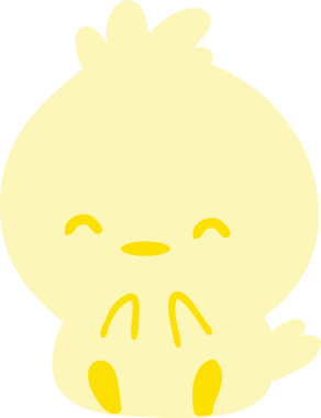 Bir insan tarafından çizilmiş şirin küçük kuş.