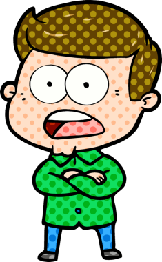 Bir insan tarafından çizilmiş bir karikatür.