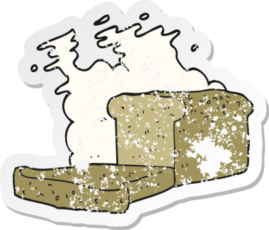 Bir insan tarafından çizilmiş bir somun ekmeğin gerilmiş yapıştırması.