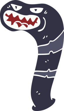 Bir insan tarafından çizilmiş karalama canavarı sülüğü.