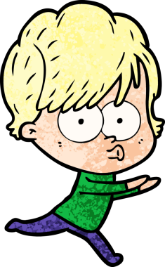 Bir insan tarafından çizilmiş karikatür kadın.