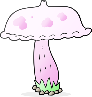 Bir insan tarafından çizilmiş serbest çizim mantarı.