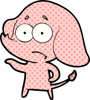 bir insan tarafından çizilmiş belirsiz bir fil.