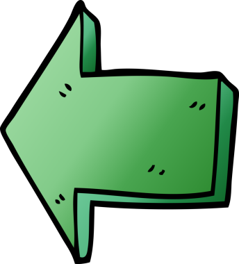 bir insan tarafından çizilmiş karalama yönetmenliği oku