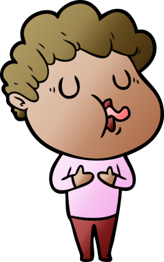 Bir insan tarafından çizilmiş çizgi film şarkıcısı.