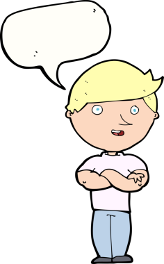 Bir insan tarafından çizilmiş konuşma balonlu mutlu adam çizgi filmi.