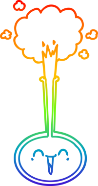 gökkuşağı gradyanı çizimi bir insan tarafından çizilmiş bir karikatür bilim deneyi
