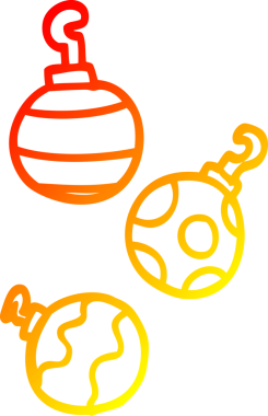 Bir insan tarafından çizilmiş bir çizgi filmin sıcak gradyan çizimleri