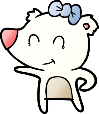 Bir insan tarafından çizilmiş kutup ayısı karikatürü