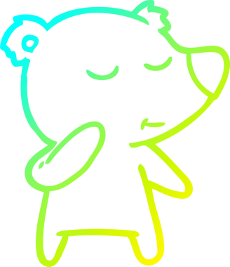 Bir insan tarafından çizilmiş bir kutup ayısının soğuk gradyan çizimi