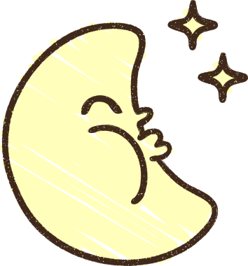 Sevimli Ay Tebeşiri Bir insan tarafından çizilmiş