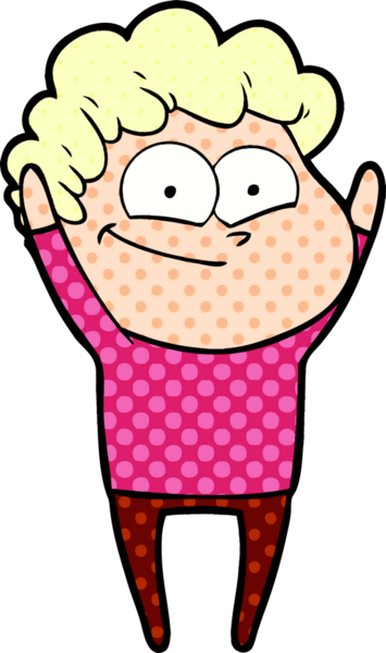 Bir insan tarafından çizilmiş mutlu bir adam.