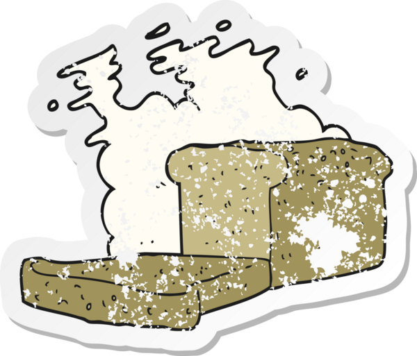 Bir insan tarafından çizilmiş bir somun ekmeğin gerilmiş yapıştırması.