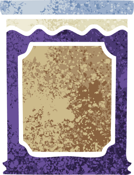 Bir insan tarafından çizilmiş reçel kavanozu.