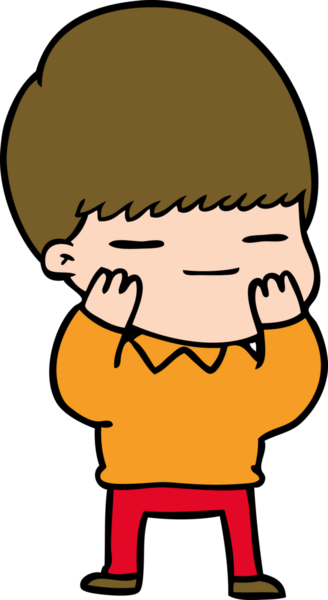 Bir insan tarafından çizilmiş kendini beğenmiş bir çocuk.