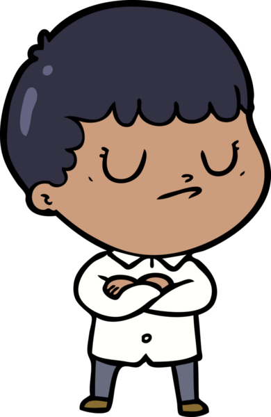 Bir insan tarafından çizilmiş huysuz çocuk çizgi filmi.